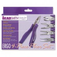 Beadsmith ERGO serie 4-piece tool set of pliers with case